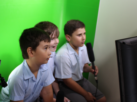 Students enjoyed the opportunity to read the news